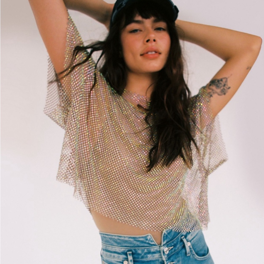 Free People Filter Finish Bodysuit blush sands M NWT